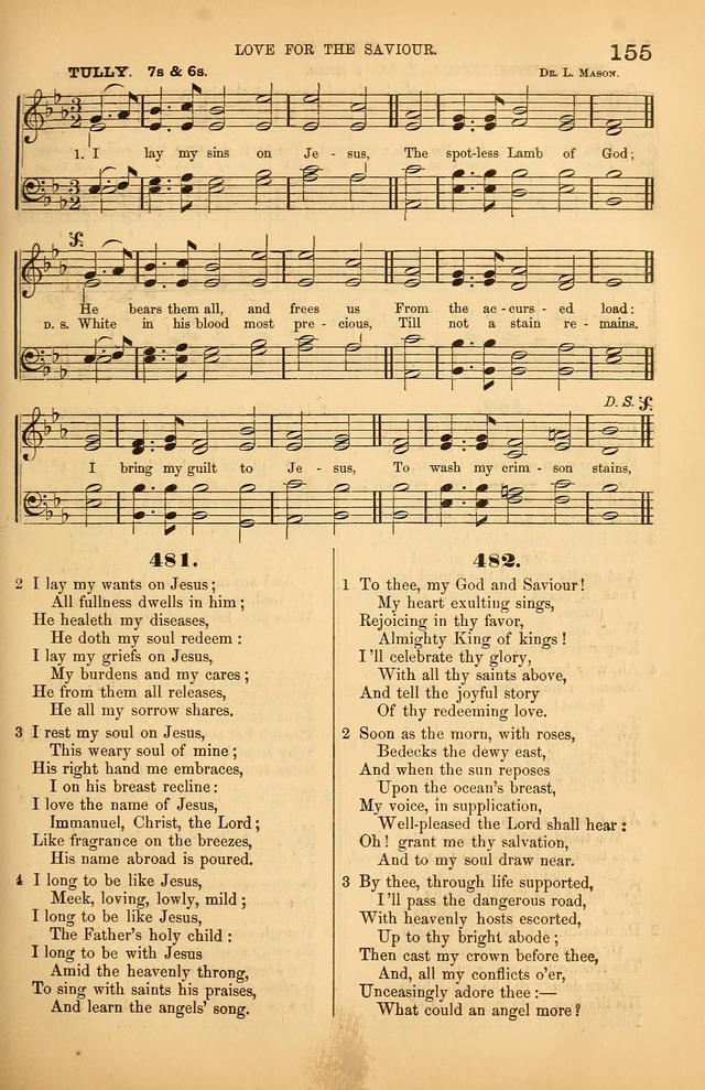 Songs of the Church: or, hymns and tunes for Christian worship page 155
