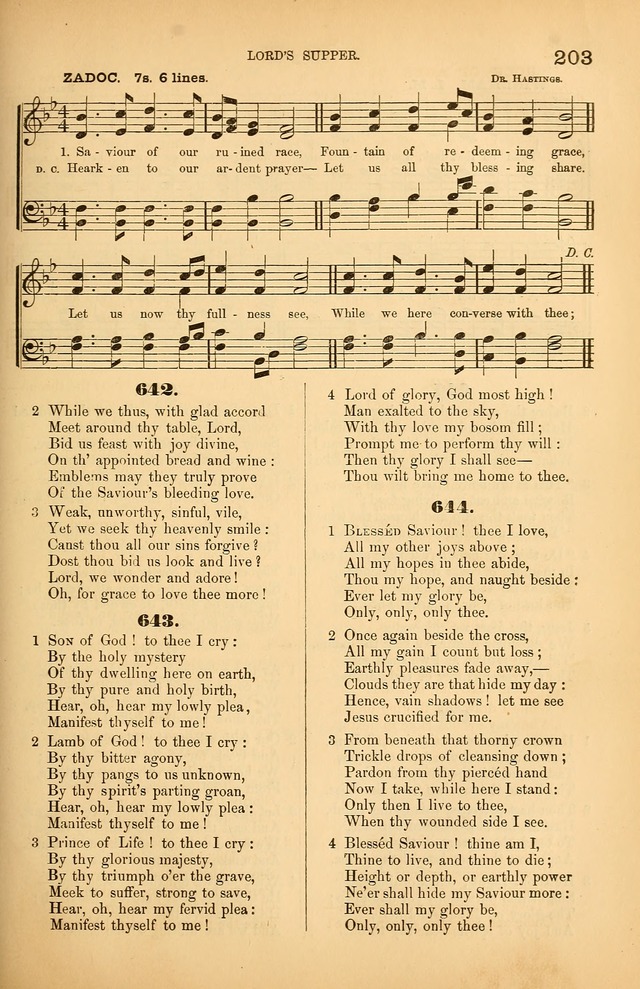 Songs of the Church: or, hymns and tunes for Christian worship page 203