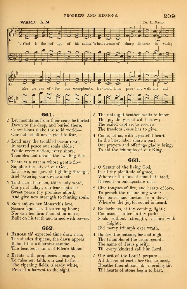 Songs of the Church: or, hymns and tunes for Christian worship page 209