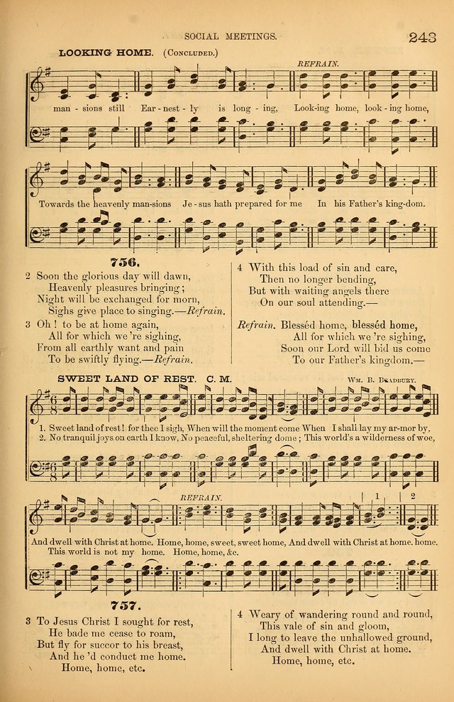Songs of the Church: or, hymns and tunes for Christian worship page 243