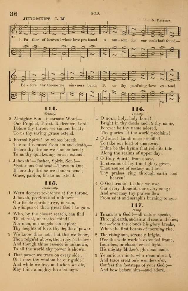 Songs of the Church: or, hymns and tunes for Christian worship page 36