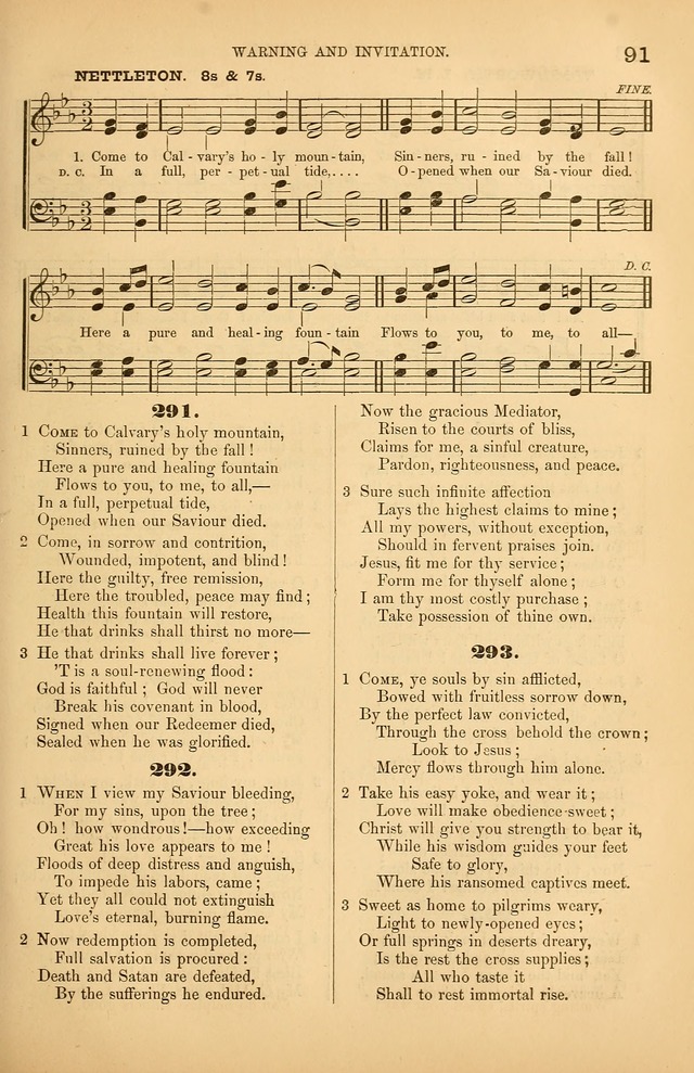 Songs of the Church: or, hymns and tunes for Christian worship page 91
