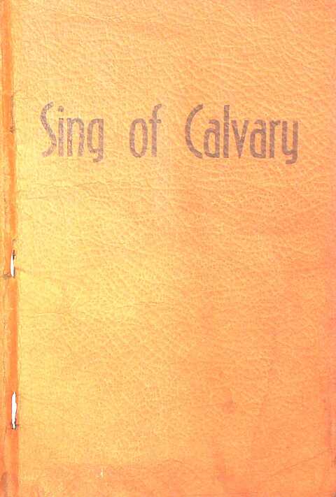 Sing of Calvary page cover