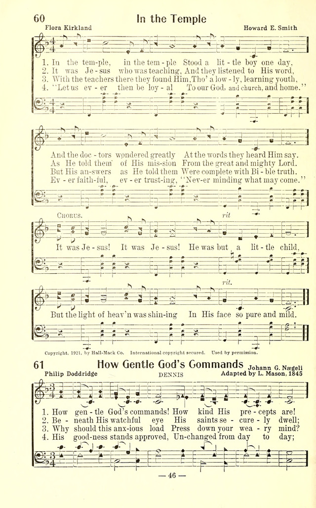 Songs of Cheer for Children page 46
