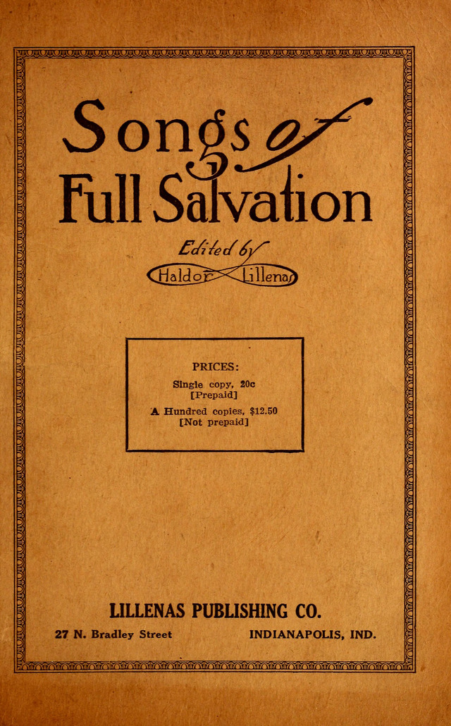 Songs of Full Salvation page cover