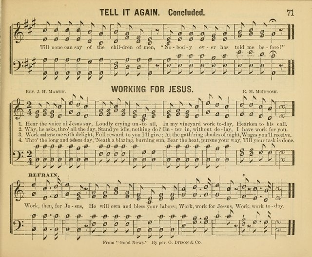 Songs of Glory No. 2: a collection of beautiful songs for Sunday Schools and the Family Circle page 73