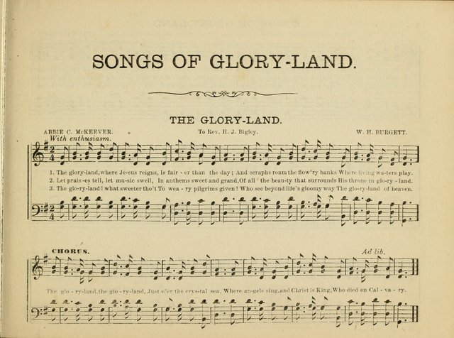 Songs of Glory-Land: for the Sunday school, prayer meeting, and social circle page 3
