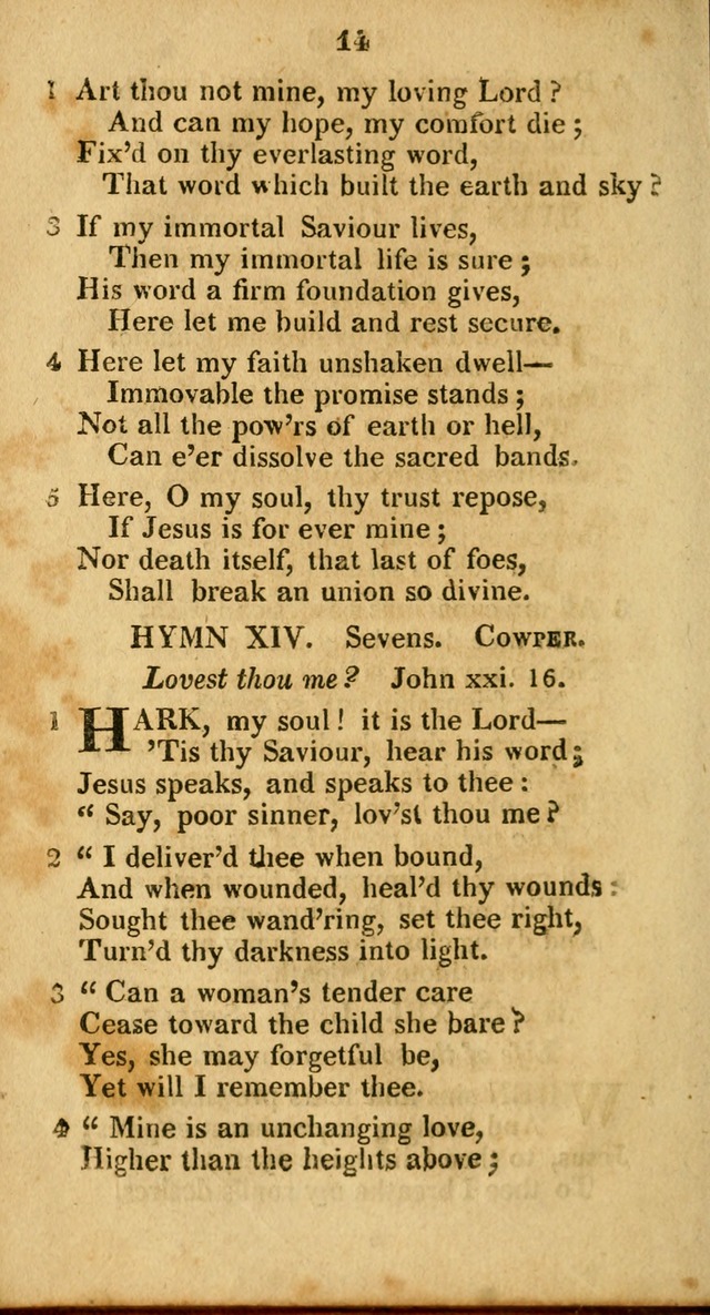 A Selection of Hymns for the use of social religious meetings, and for private devotions 2d ed. page 11