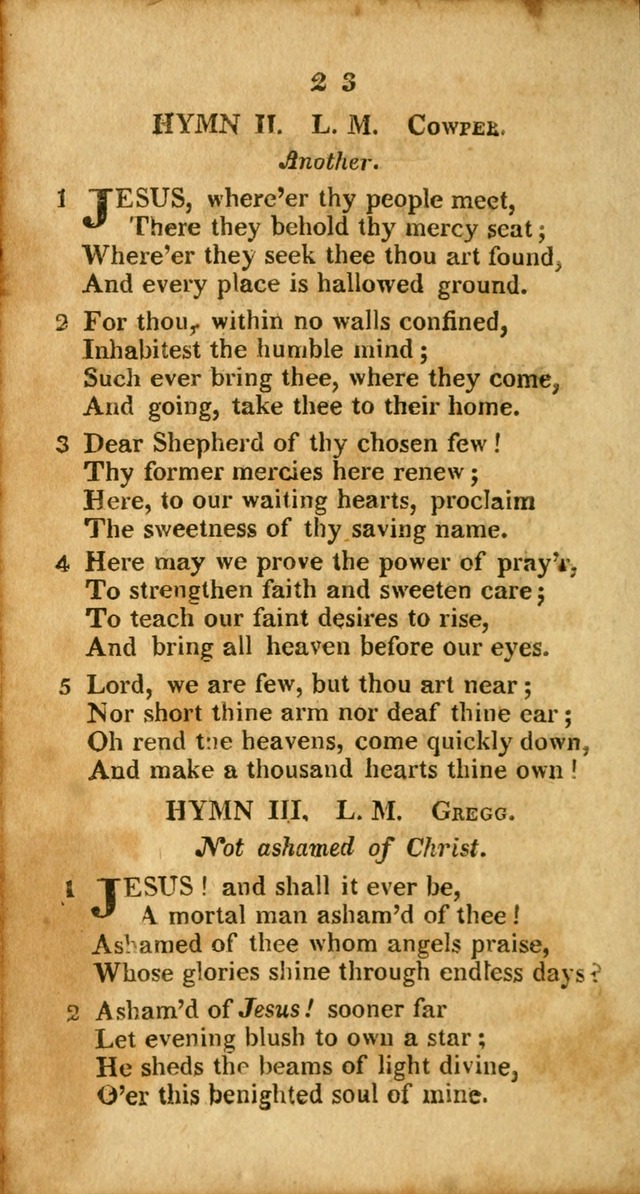 A Selection of Hymns for the use of social religious meetings, and for private devotions 2d ed. page 3