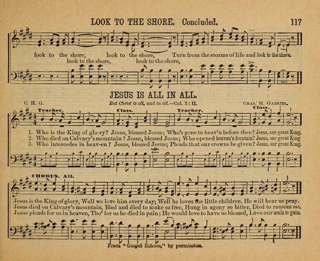 Songs of the Kingdom: a choice collection of songs and hymns for the Sunday school and other social services page 117