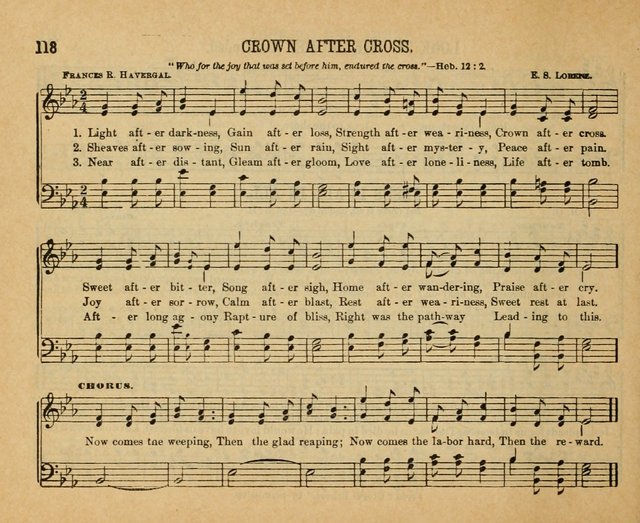 Songs of the Kingdom: a choice collection of songs and hymns for the Sunday school and other social services page 118