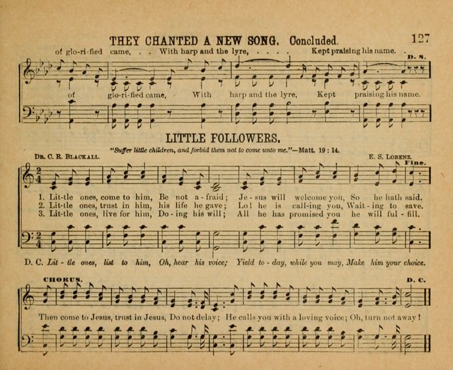 Songs of the Kingdom: a choice collection of songs and hymns for the Sunday school and other social services page 127