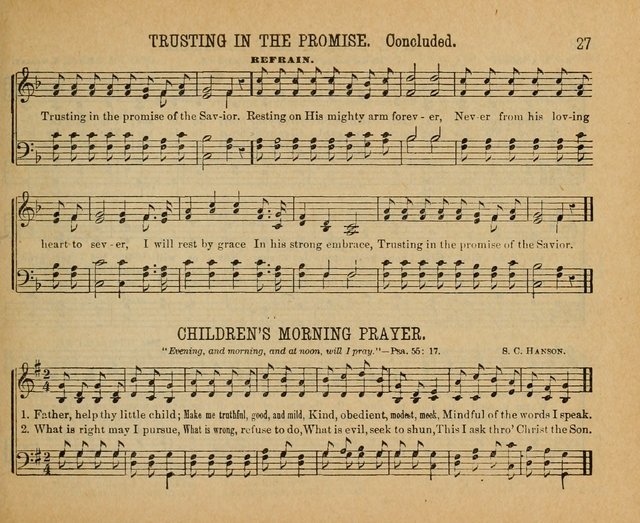 Songs of the Kingdom: a choice collection of songs and hymns for the Sunday school and other social services page 27