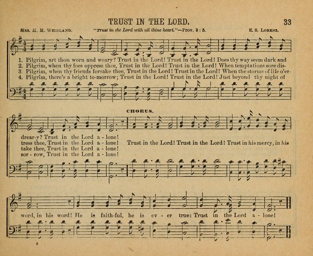 Songs of the Kingdom: a choice collection of songs and hymns for the Sunday school and other social services page 33