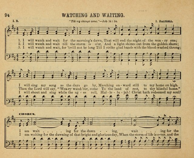 Songs of the Kingdom: a choice collection of songs and hymns for the Sunday school and other social services page 94