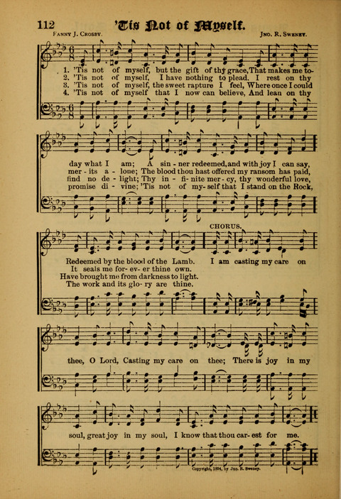 Songs of Love and Praise: for use in meetings & Christian worship & work page 112