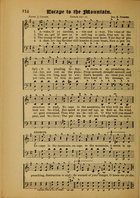 Songs of Love and Praise: for use in meetings & Christian worship & work page 114
