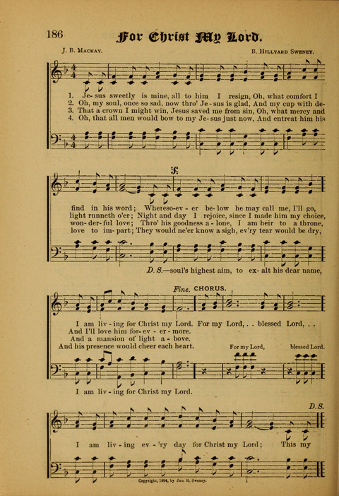 Songs of Love and Praise: for use in meetings & Christian worship & work page 186