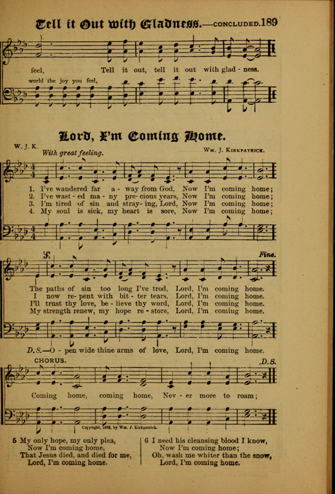 Songs of Love and Praise: for use in meetings & Christian worship & work page 189