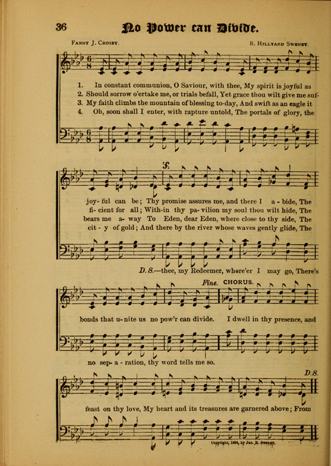 Songs of Love and Praise: for use in meetings & Christian worship & work page 36