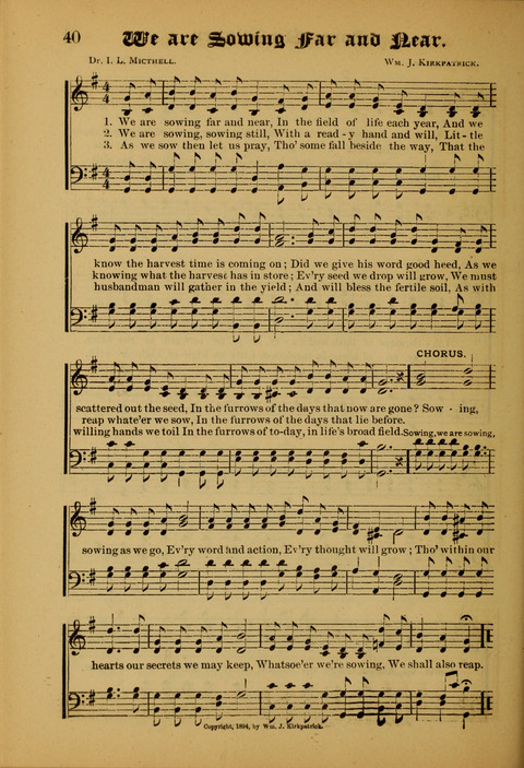 Songs of Love and Praise: for use in meetings & Christian worship & work page 40