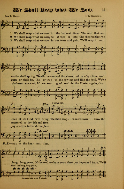 Songs of Love and Praise: for use in meetings & Christian worship & work page 41