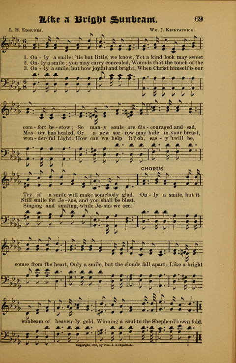 Songs of Love and Praise: for use in meetings & Christian worship & work page 69