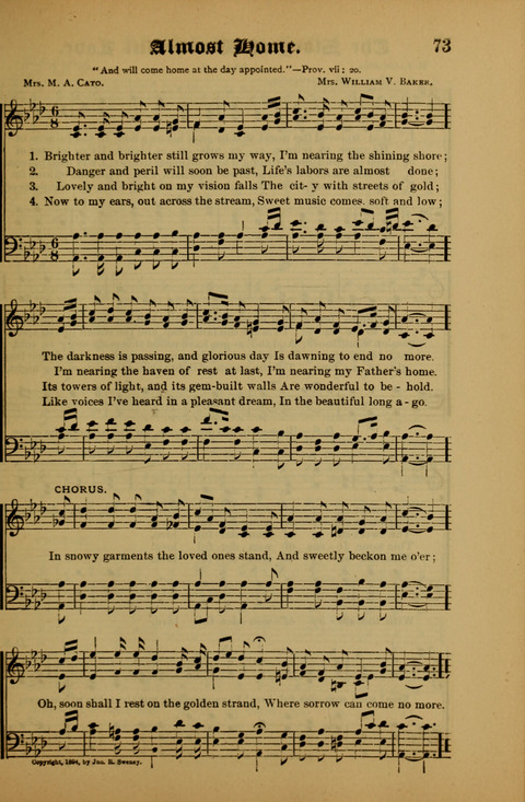 Songs of Love and Praise: for use in meetings & Christian worship & work page 73