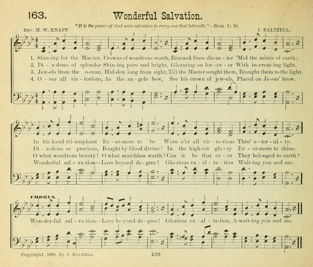 Songs of the Morning: a choice collection of songs and hymns for the Sunday school and other social services page 109