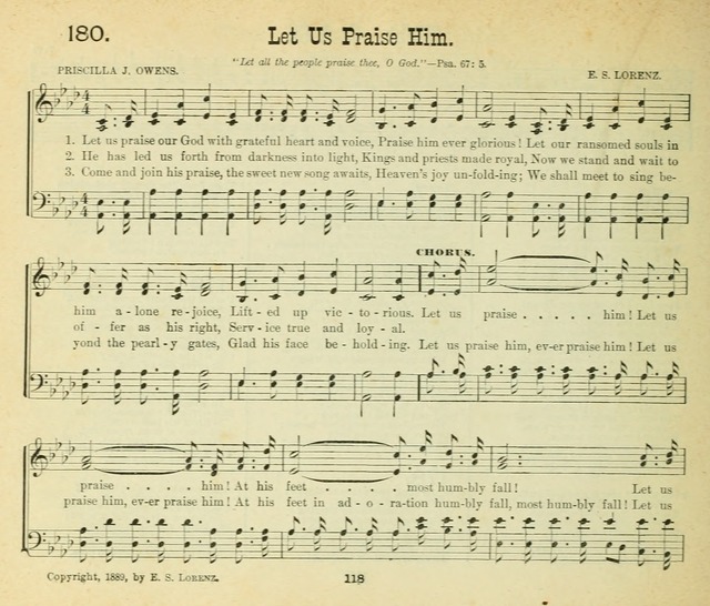 Songs of the Morning: a choice collection of songs and hymns for the Sunday school and other social services page 119