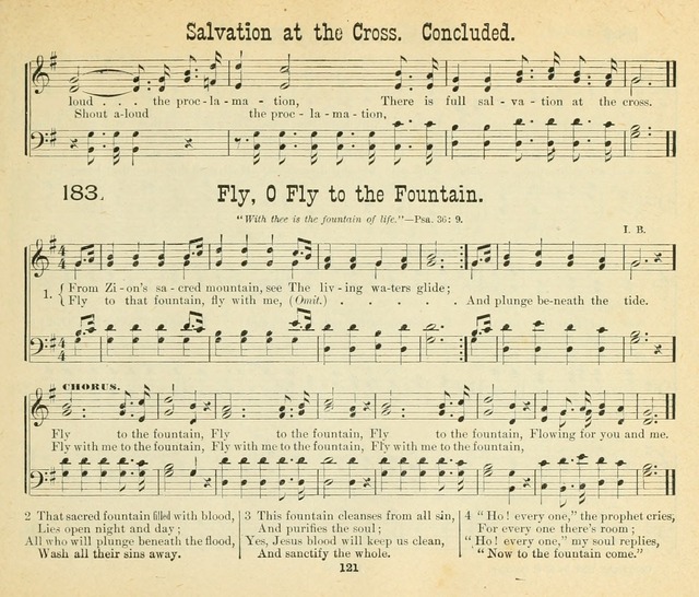 Songs of the Morning: a choice collection of songs and hymns for the Sunday school and other social services page 122