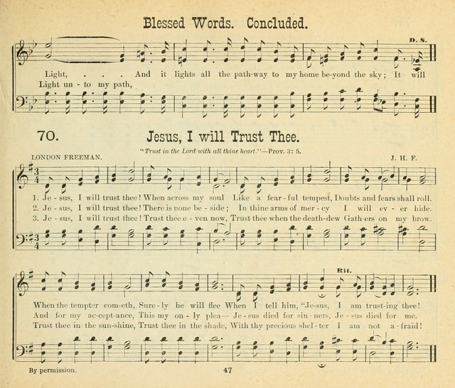 Songs of the Morning: a choice collection of songs and hymns for the Sunday school and other social services page 48