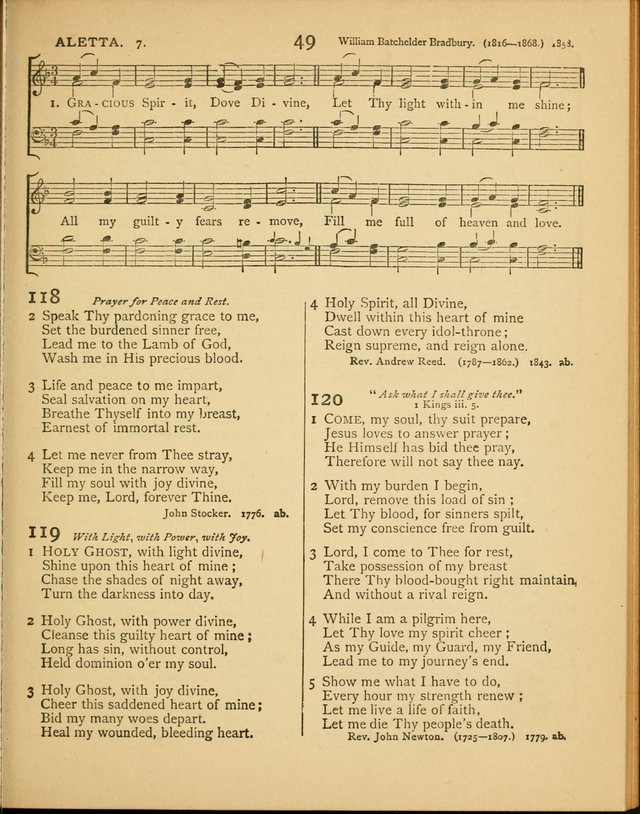 Songs of Praise: a selection of standard hymns and tunes for the Sunday-shcools and social meetings page 50