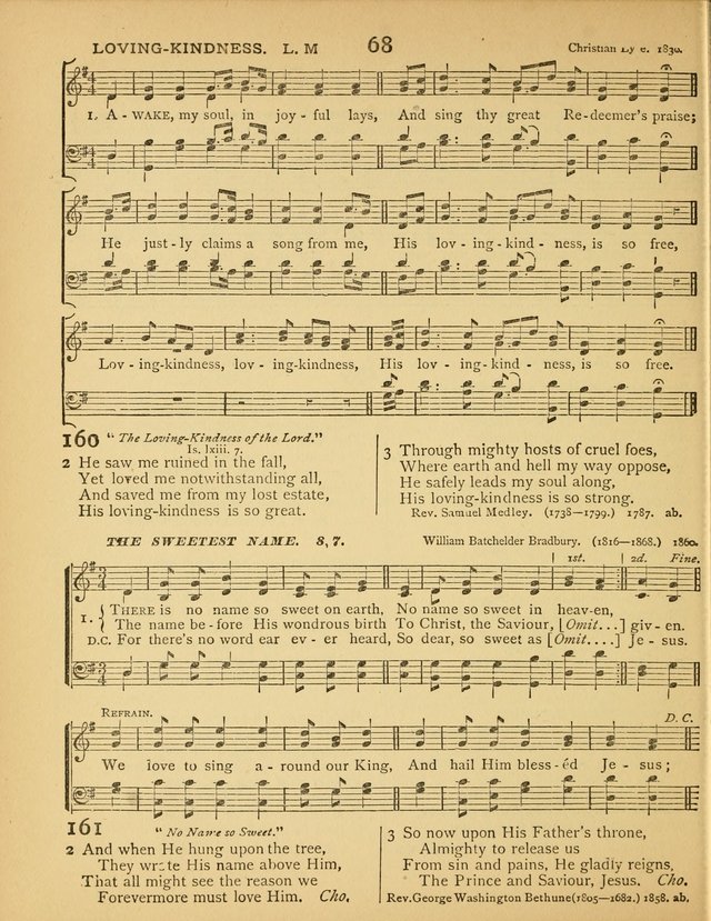 Songs of Praise: a selection of standard hymns and tunes for the Sunday-shcools and social meetings page 69