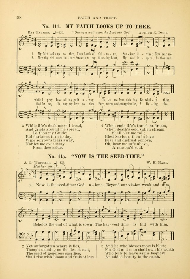 The Spirit of Praise: a collection of music with hymns for use in Sabbath-school services and church meetings page 100