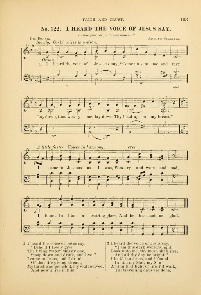 The Spirit of Praise: a collection of music with hymns for use in Sabbath-school services and church meetings page 105