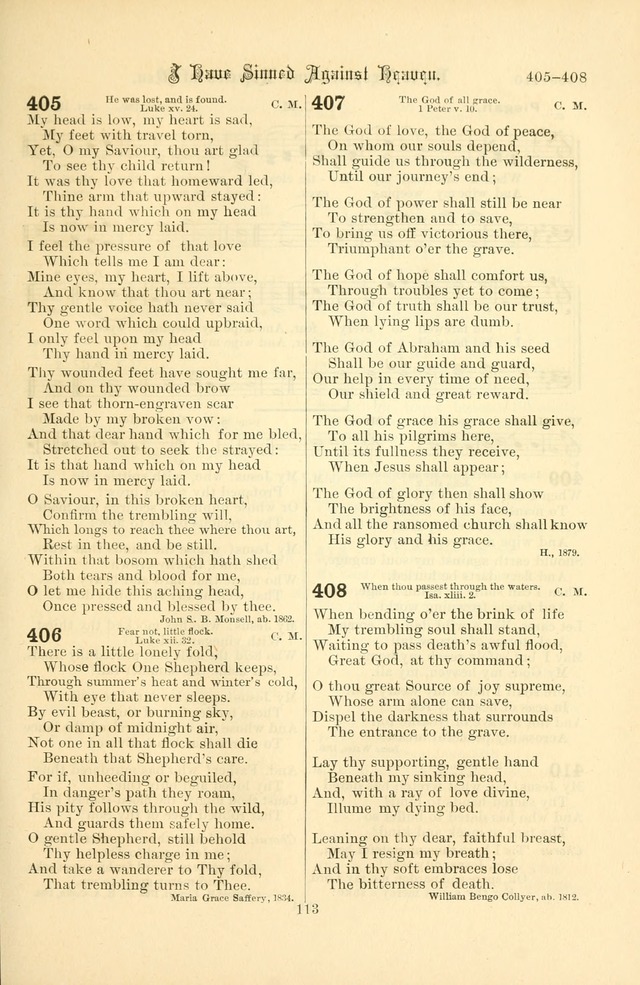 Songs of Pilgrimage: a hymnal for the churches of Christ (2nd ed.) page 113