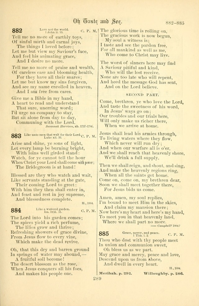 Songs of Pilgrimage: a hymnal for the churches of Christ (2nd ed.) page 289