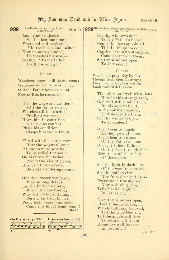 Songs of Pilgrimage: a hymnal for the churches of Christ (2nd ed.) page 309