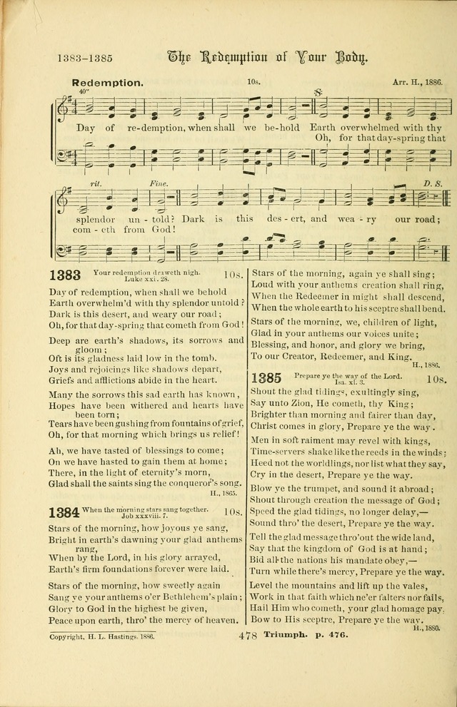 Songs of Pilgrimage: a hymnal for the churches of Christ (2nd ed.) page 478