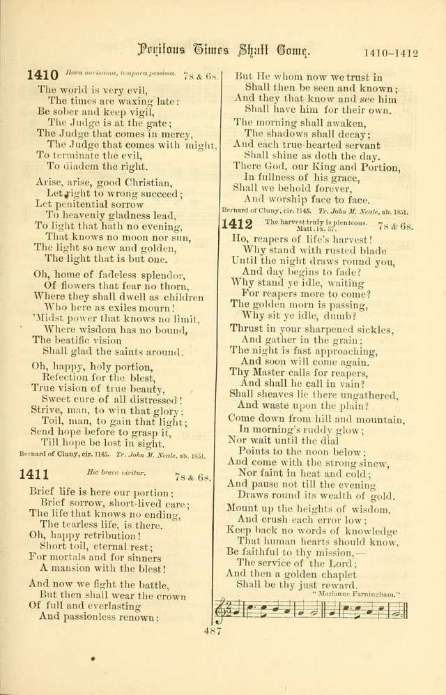 Songs of Pilgrimage: a hymnal for the churches of Christ (2nd ed.) page 487