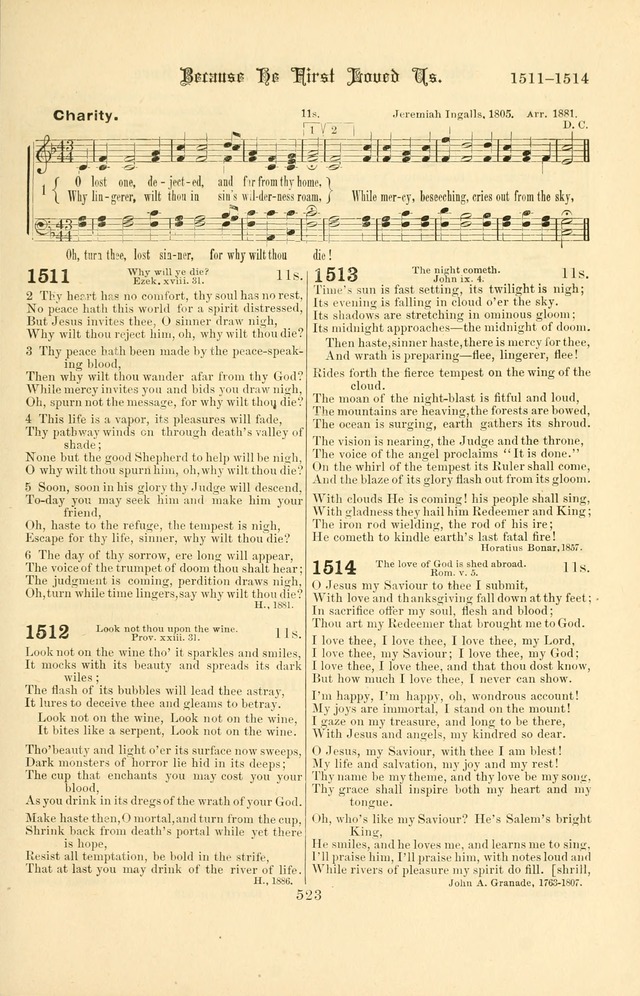 Songs of Pilgrimage: a hymnal for the churches of Christ (2nd ed.) page 523