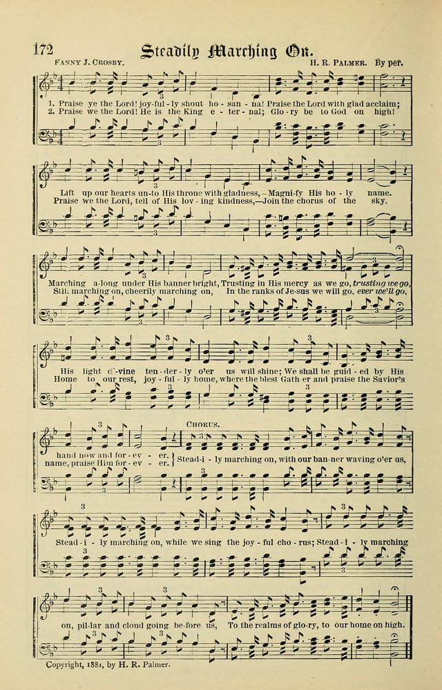 Songs of the Peacemaker: a collection of sacred songs and hymns for use in all services of the church, Sunday-school, home circle, and all kinds of evangelistic work page 172