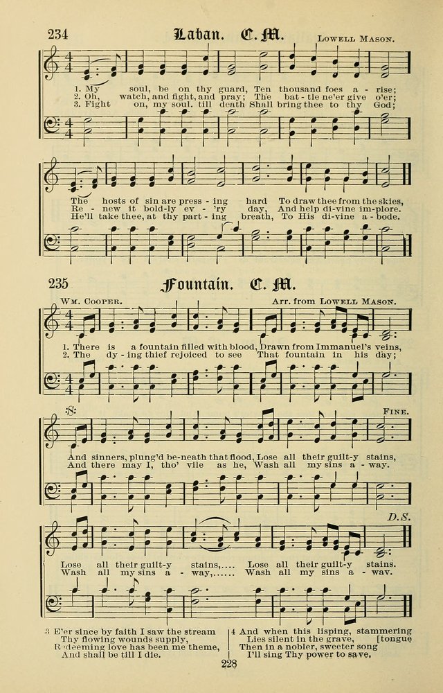 Songs of the Peacemaker: a collection of sacred songs and hymns for use in all services of the church, Sunday-school, home circle, and all kinds of evangelistic work page 228