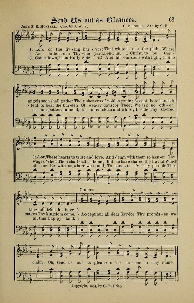 Songs of the Peacemaker: a collection of sacred songs and hymns for use in all services of the church, Sunday-school, home circle, and all kinds of evangelistic work page 69