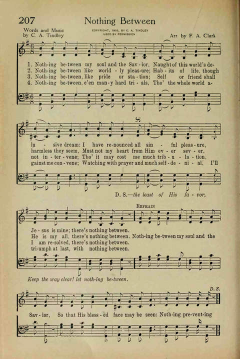 Songs of Praise 207. Nothing between my soul and the Savior | Hymnary.org