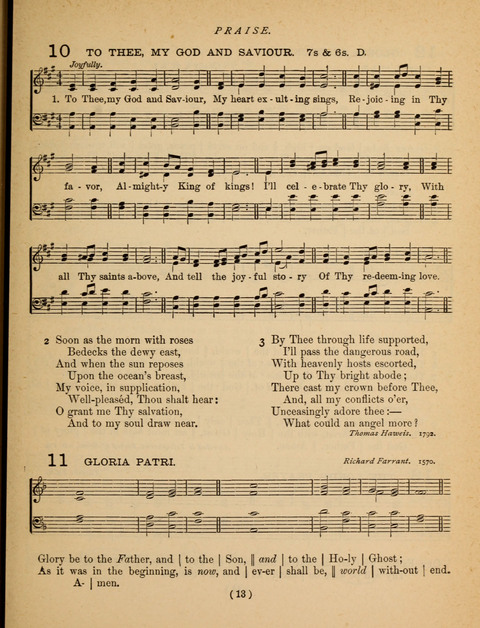 Songs of Praise and Prayer: for the Sunday-school and social meeting page 13