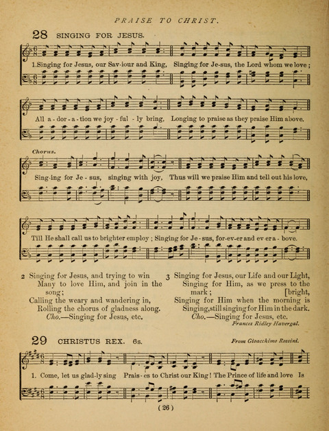 Songs of Praise and Prayer: for the Sunday-school and social meeting page 26