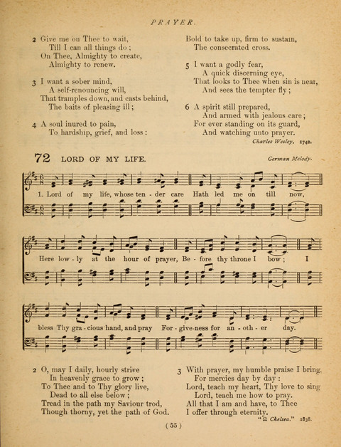 Songs of Praise and Prayer: for the Sunday-school and social meeting page 55