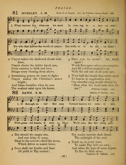 Songs of Praise and Prayer: for the Sunday-school and social meeting page 60